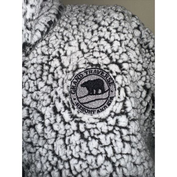 Grand Traverse Resort Michigan Full Zip Fluffy Boxercraft Fleece Jacket Sz M - Picture 2 of 8